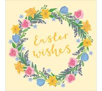 Easter Wishes Hop Into Spring Artistic Easter Greeting Card