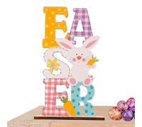 Easter Wooden Ornaments, Wooden Rabbit Cutouts for Crafts, Rabbit Easter Ornaments in with Carrot, Holiday Supplies in Letters Craft Table Decorations