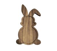 Easter Wooden Serving Tray Shaped Cutting Board Rabbit Wood Platter Charcuterie Board Kitchen Chopping Easter Serving Plate For Spring Rustic Decor Nonstick Baking Sheets 3 Piece (Khaki, One Size)