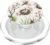 Easter Woodland Animals Spring Watercolor Pattern PopSockets PopGrip for MagSafe