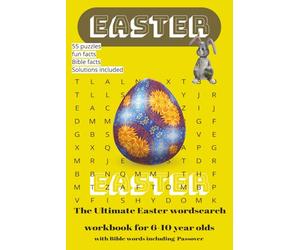 Easter word search puzzle book: Ultimate word searches for kids, suitable ages 6 to 10, Easter theme including words from Bible…. 6x9 ins, 55 puzzles, ... and adults by Minervsa Steele Publishing)
