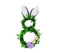 Easter Wreath - Bunny Wicker Wall Ornaments | Artificial Spring Wreath | for Fireplace Mantle Kitchen Bedroom Entryway Wedding Party Family Gathering