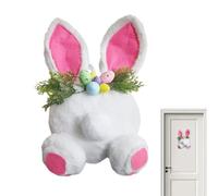 Easter Wreath - Easter Bunny Butt Wreath, DIY Cute Bunny Butt Wall Hanging Decoration | - Set Farmhouse Style Spring Ẃreath | Funny B́unny Flower Garland For Indoor Outdoor Door Porch Yard, P