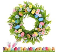 Easter Wreath for the Front Door - Colourful Realistic Decoration | Decorative Easter Wreath Made of Artificial | For Windows, Mantle, Restaurant, Dining Room, Patio, Wall and
