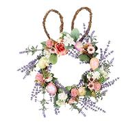 Easter Wreath Garland Colored Eggs Indoor Outdoor Spring Wreath Rabbit 50 cm