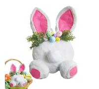 Easter Wreath - Spring Artifical Wreath, Funny Artificial Spring Decorations, Front Door Egg Wreaths Bunny Garland | Seasonal Decor, Designed For Indoor Outdoor Desk Tree Window Porch