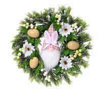 Easter Wreath with Pastel Eggs,40cm Easter Egg Wreath with Berries and Flowers,Spring Door Wreath,Easter Front Door Wreath,Easter Colorful Eggs Garland,Spr Home Door Wreaths Outdoor