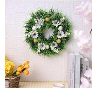 Easter Wreath with Pastel Eggs,40cm Easter Egg Wreath with Berries and Flowers,Spring Door Wreath,Easter Front Door Wreath,Easter Colorful Eggs Garland,Spr Home Door Wreaths Outdoor