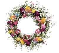 Easter Wreaths - 17inch Funny Artificial Spring Flower | Easter Wreaths for Front Door - for Indoor Home Living Room Wall Entryway Farmhouse Garden Patio Wedding Holiday