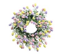 Easter Wreaths For Front Door, 15 Inch Easter Egg Wreath, Articial Flowers Spring Wreath For Indoor Outdoor Decorations