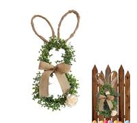 Easter Wreaths for Front Door, 50 cm Artificial Easter Bunny Garland, Artificial for Indoor Use with and Bow, for Spring Decoration, Indoor, Outdoor, Wall, Window Decoration in Country House Style