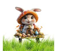 Easter Yard Sign - 2D Acrylic Bunny and Egg Stake for Garden Fun, Colorful Decorative Display with Weatherproof Material, Outdoor Ornament for Lawn, Home, Patio, Spring and Holiday Events