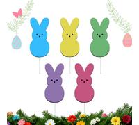 Easter Yard Sign, Bunny Waterproof Stakes Decor, Large Size Spring Outdoor Display, Material Weather Resistant Print, Holiday Lawn Decoration, Easter Bunny Yard Sign for Backyard Garden Patio Porch