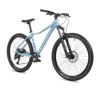 Eastern Bikes Alpaka 27.5" Lightweight MTB Mountain Bike, 9-Speed, Hydraulic Disc Brakes, Suspension Fork Available in 3 Frame Sizes. (17", Light Blue)