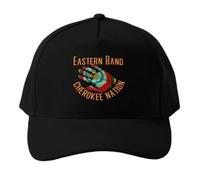 Eastern Band Cherokee Nation Handprint F Baseball Cap Hat Mens Fish Boys Black Sun Outdoor Snapback Casual Bonnet Summer