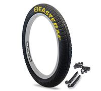 Eastern Bikes Curb Monkey 20 x 2.4 Inch Tire, With or Without Tubes, Silver, Yellow or No Logo. Comes with Tire Lever Tools (Black & Yellow, 1 Pack With Tube)