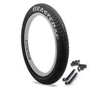 Eastern Bikes Curb Monkey 20 x 2.4 Inch Tire, With or Without Tubes, Silver, Yellow or No Logo. Comes with Tire Lever Tools (Black & Silver, 1 Pack Without Tube)