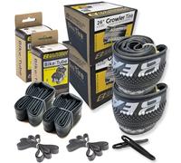 Eastern Bikes 26" Tyre, Silver Logo, 2 Pack with Tubes