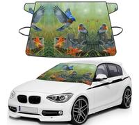 Eastern Blue bird Printed Car Windshield Snow Cover, Waterproof Windshield Cover for Ice, Snow & Sun, Fits Most Cars & SUVs - 69x42.5''