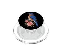 Eastern Bluebird Bird Watching Floral Wreath Art PopSockets PopGrip for MagSafe