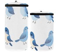 Eastern Bluebird Birds White Washing Machine Shoe Bag Shoe Washing Bag For Sneakers 2 pcs Laundry Shoe Bag Shoes Cleaning Bag, Eastern Bluebird birds white, One Size