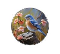Eastern Bluebird Fridge Magnet Sticker, Round Magnets for Kitchen, Alloy Refrigerator Magnetic Freezer Decor Accessories, Home, Cabinet, and Photos, DIY, Art Projects