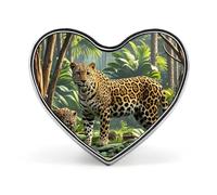 Eastern Bluebird Lapel Pin Cute Heart Brooch Badge Fashion Tie Tack Pin for Hats, Clothing, Bags Unique Accessories Gift for Men & Women, animal leopard print jungle, Love form