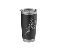 Eastern Bluebird Line Art Birdwatcher Stainless Steel Insulated Tumbler