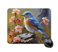 Eastern Bluebird Mouse Pad Square Mouse Mat Non-Slip Rubber Base Mousepad Wireless Mice Mat for Gaming, Office & Home, Waterproof Mouses Mats for Laptop/Desktop 20 * 25cm