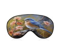 Eastern Bluebird Sleep Mask,Adjustable Strap Sleeping Mask, Complete Light Blocking Sleep Shade Cover,Soft Breathable Comfortable Blindfold for Women and Men