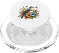 Eastern Bluebird Vintage Floral Autumn Bird PopSockets PopGrip for MagSafe