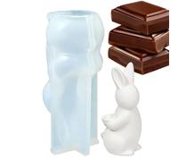 Eastern Bunny Molds, Candle Making Silicone Template, Easter Shape Casting Mould Design, Flexible Nonstick Craft Mould, for Resin Wax Clay Soap DIY Decoration, Spring Holiday Party Display for