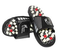 EASTERN CLUB Unisex Magnetic Therapy Spring Acupressure Foot Massager Sandals, 8UK (Black)