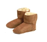 Eastern Counties Leather Baby Sheepskin Touch Fasten Tab Booties - Chestnut - Chestnut - L - 100% Sheepskin