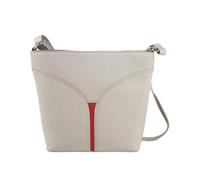 Eastern Counties Leather Caitlin Leather Shoulder Bag - Ivory/Red - One Size - Ivory/Red - 100% Leather