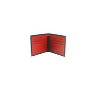 Eastern Counties Leather Carter Leather Slimline Card Wallet - Black/Red - Black/Red - One Size - 100% Leather