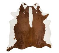 Eastern Counties Leather Cowhide Leather Rug Brown/white (M)