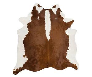 Eastern Counties Leather Cowhide Leather Rug Brown/white (M)