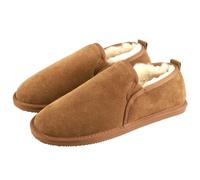(10 UK, Chestnut) Eastern Counties Leather Mens Avi Sheepskin Hard Sole Slippers