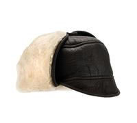 Eastern Counties Leather Mens Harrison Aviator Sheepskin Hat - Dark Brown Forest - Dark Brown Forest - M