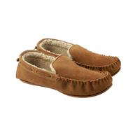 Eastern Counties Leather Mens Owen Berber Suede Moccasins - Chestnut - 8 UK - Chestnut - 80% Suede/10% TPR/10% Fleece