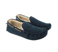 Eastern Counties Leather Men's Owen Berber Suede Moccasins in Navy | Size: 10 Eastern Counties Leather Navy 10