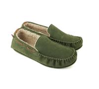 Eastern Counties Leather Men's Owen Berber Suede Moccasins in Olive | Size: 6 Eastern Counties Leather Olive 6