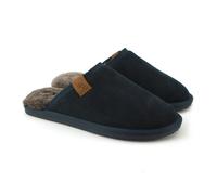 Eastern Counties Leather Mens Tipped Sheepskin Slippers - Navy - 7 UK - Navy
