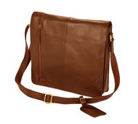 Eastern Counties Leather Men's Wide Messenger Bag in Tan Eastern Counties Leather Tan