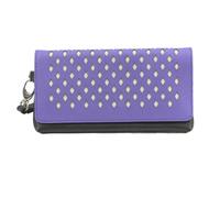 Eastern Counties Leather Nina Leather Purse - Black/Purple - Black/Purple - One Size