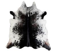 Eastern Counties Leather Rare Exotic Cowhide Leather Rug - Salt & Pepper - Salt & Pepper - One Size