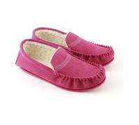Eastern Counties Leather Women's Bethany Berber Suede Moccasins in Pink | Size: 4 Eastern Counties Leather Pink 4