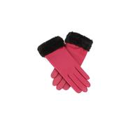 Eastern Counties Leather Women's Debbie Faux Fur Cuff Gloves in Dark Pink | Size: Small Eastern Counties Leather Dark Pink S