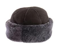Eastern Counties Leather Womens Duxford Dome Panel Sheepskin Hat - Brown/Tipped - Brown/Tipped - L